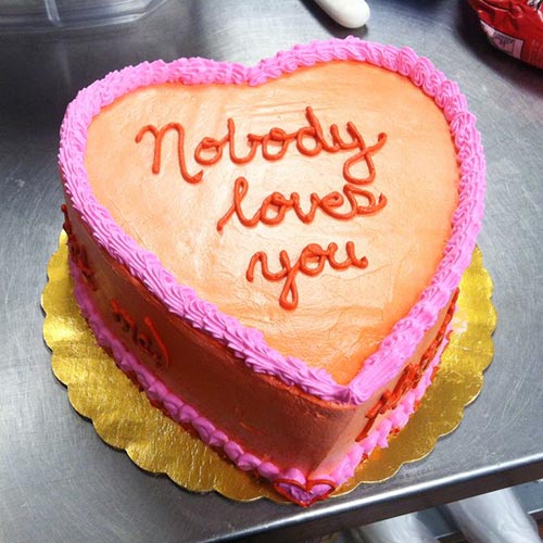 weird heart-shaped cake