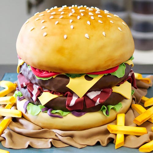 Burger cake 