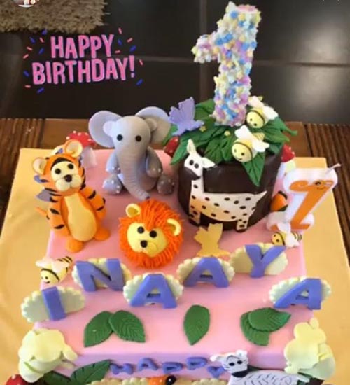 Soha Ali Khans Daughter 1st Birthday Cake