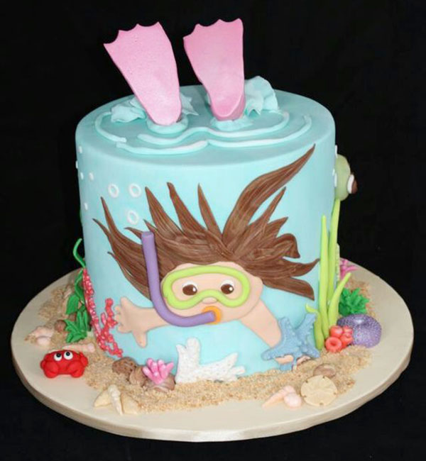 Ocean theme cake 