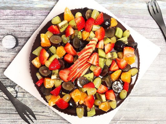 Chocolate Truffle Fruit Cake