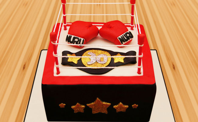 boxing ring cake