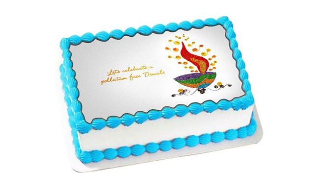 diwali photo cake