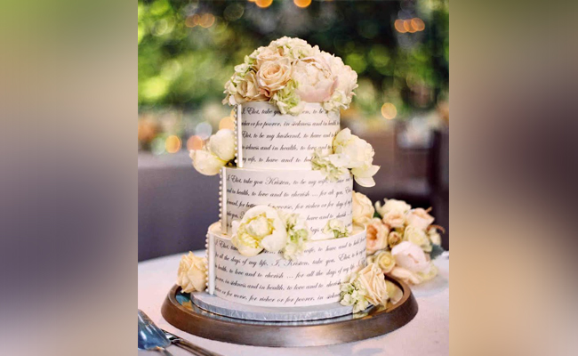 wedding vow cake