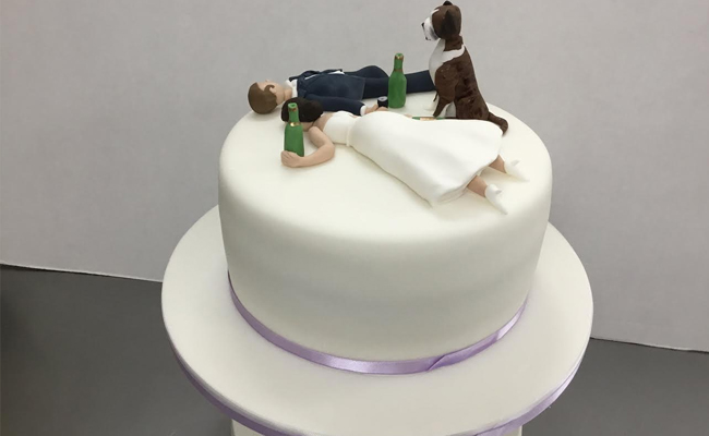 drunked bride cake