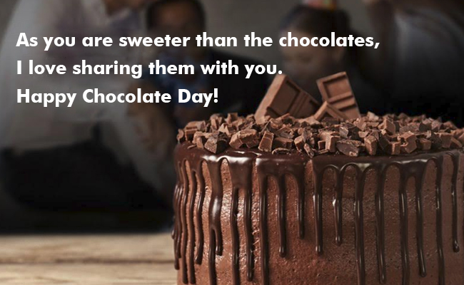 As you are sweeter than the chocolates, I love sharing them with you. Happy Chocolate Day!