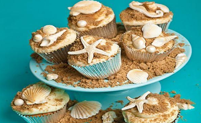 Seashell cupcakes