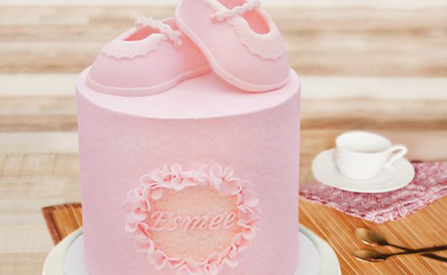 Baby ballerina cake