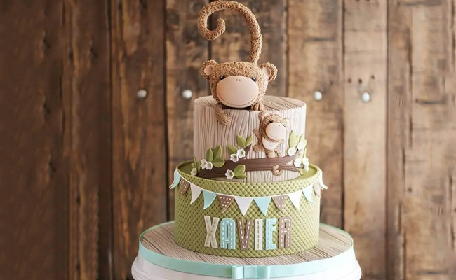 Tier Happy Monkey Cake