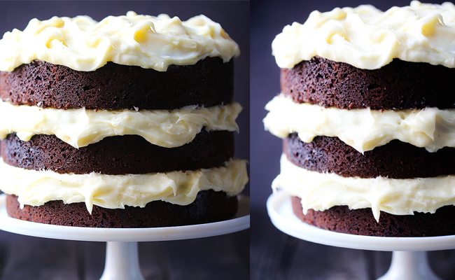 Chocolate cake with Cream cheese frosting