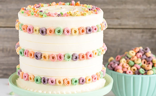 Froot Loop Cake