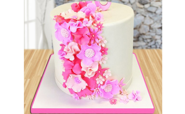 Flower Theme Cake