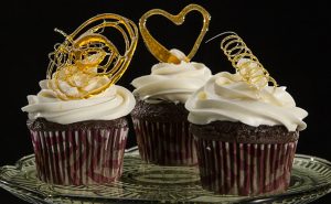 Cupcakes Decorated by Crystallised Sugar