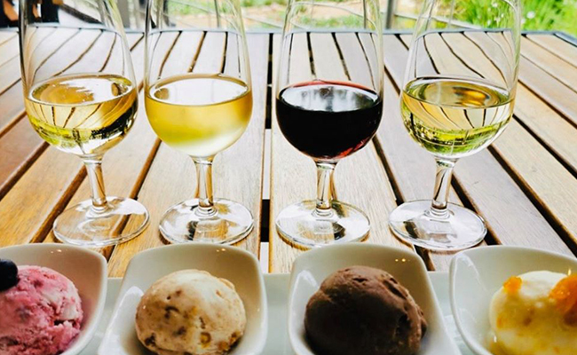 Frozen Desserts and Wine