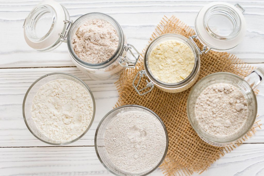 Different types of flours