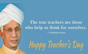 A quote for teacher by Dr Sarvepalli Radhakrishan