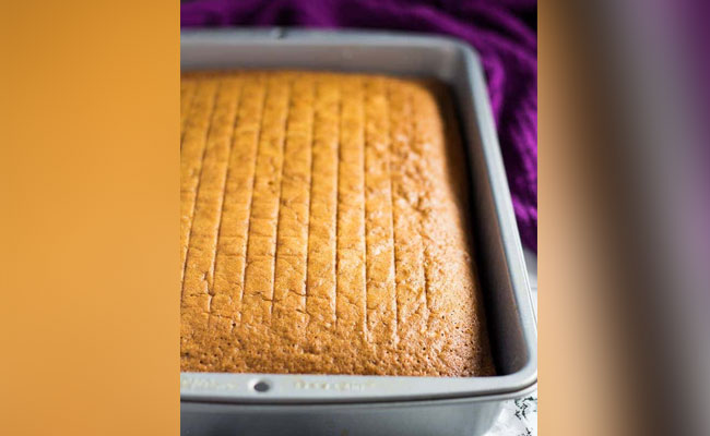 cake in rectangular pan