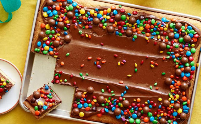 chocolate cake with sprinkles