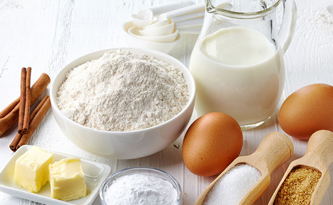 Ingredients for Fluffy Vanilla Cake