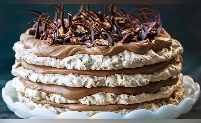 Hot Chocolate Meringue Cake