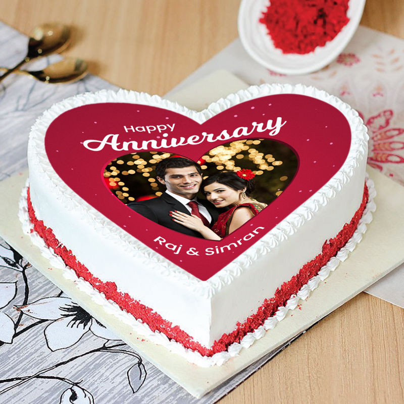 Anniversary cake on sale decor