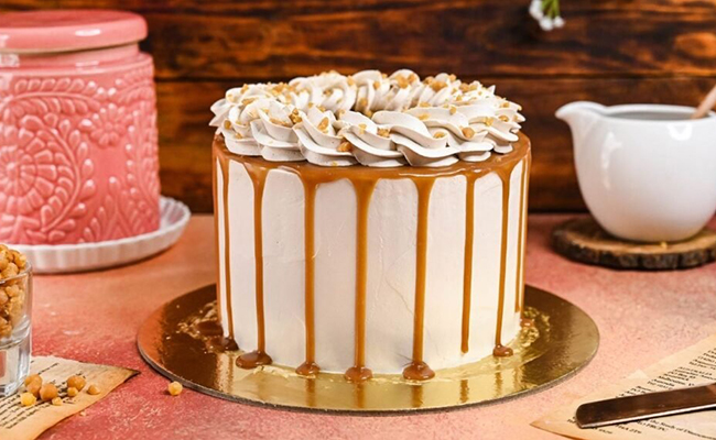 Butterscotch Caramel Drip Cake