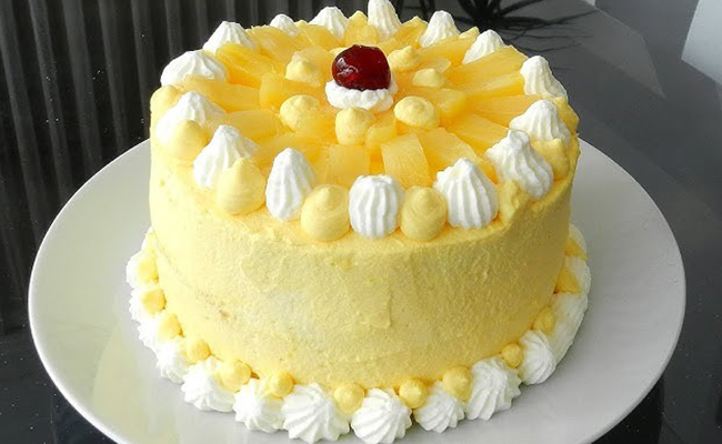 pineapple fresh cream cake