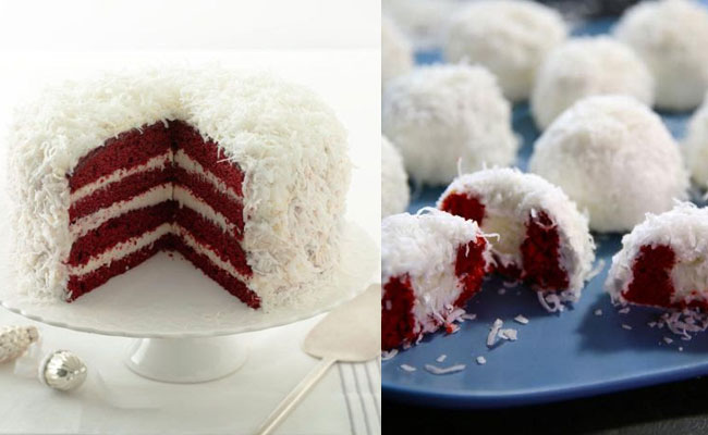 Red Velvet Snowball Cake