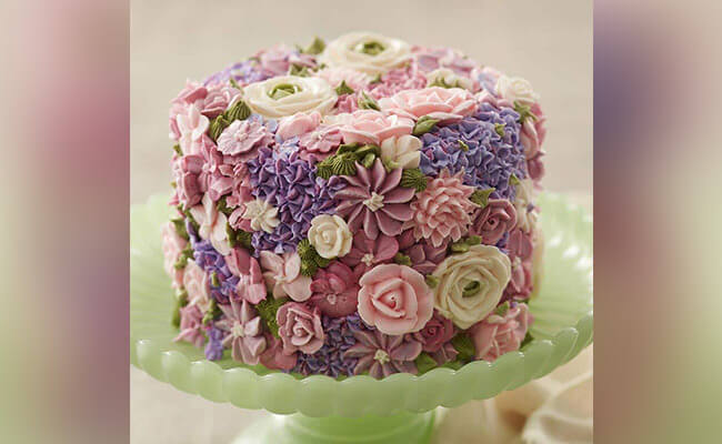 Flower Theme Cake