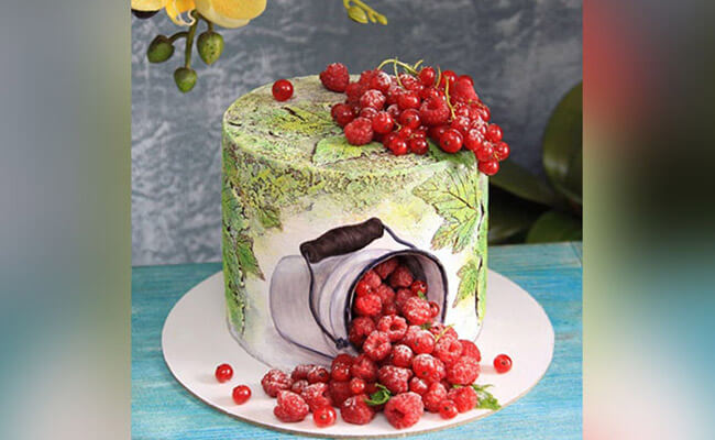 Scattered Berries Cake