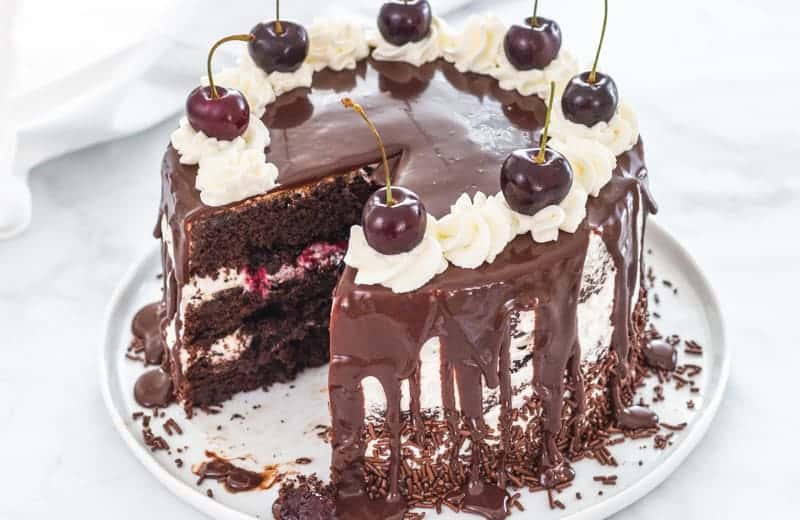 Eggless Black forest cake - Bake with Shivesh