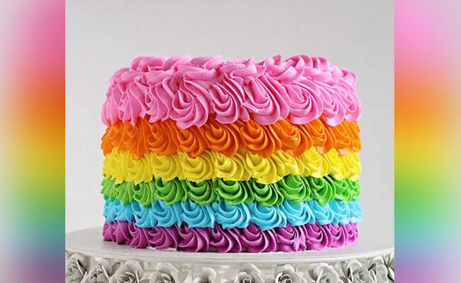 Rainbow birthday cake