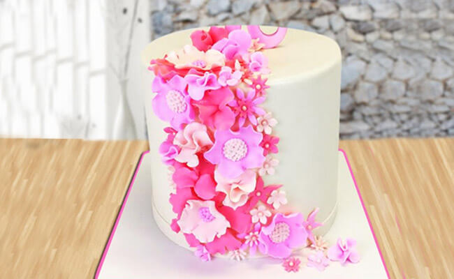 Fondant Rose Cake for mothers day