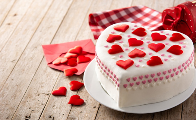 Heart-shaped cakes