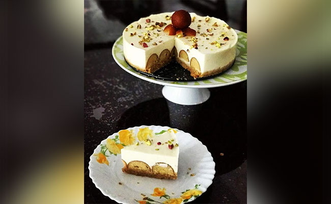 Gulab Jamun Cheesecake