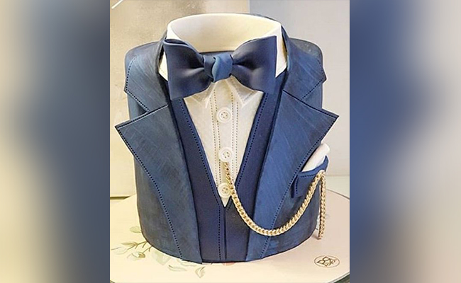 Royal Blue Gentleman Cake