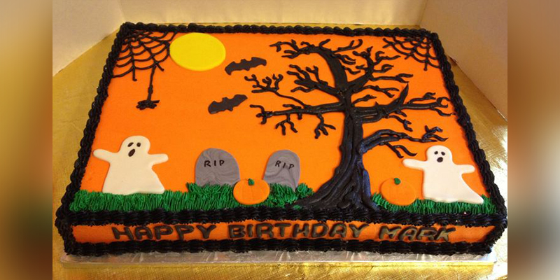halloween theme birthday cakes
