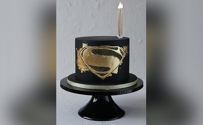 Black & Golden Superman Cake