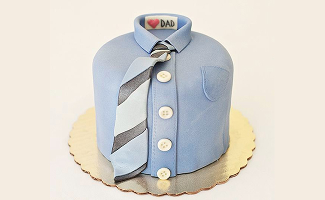 Blue Shirt Cake With Intricate Edible Details