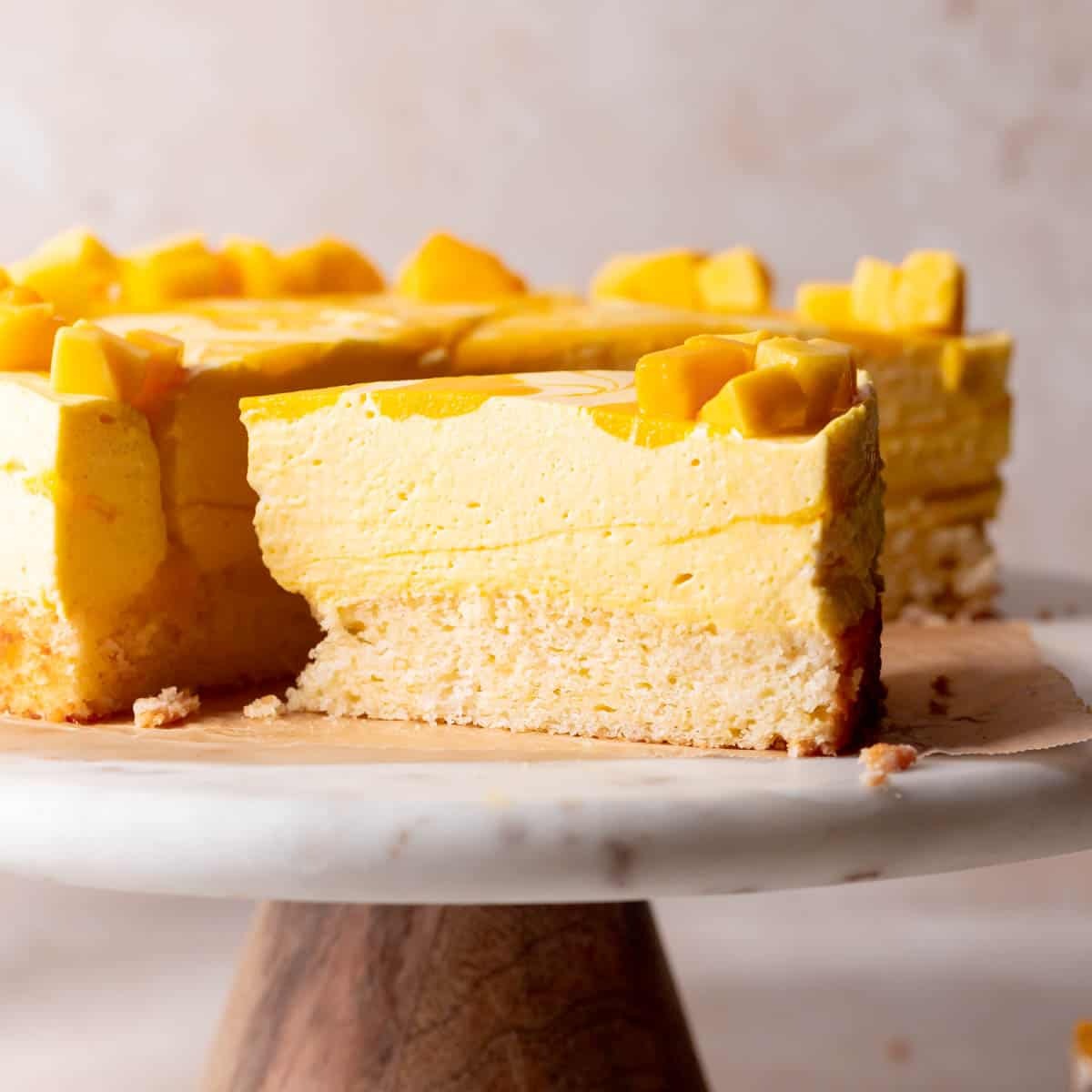 mango moose cake