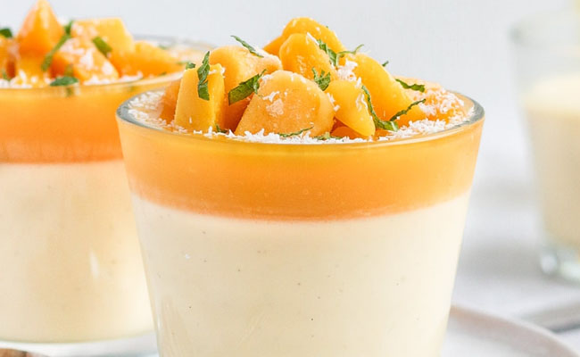 Mango Saffron Panna Cotta