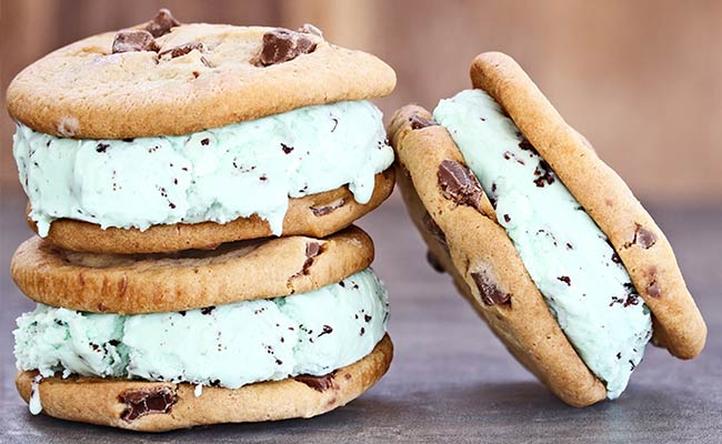 Chocolate Chip Cookie Ice Cream Sandwiches