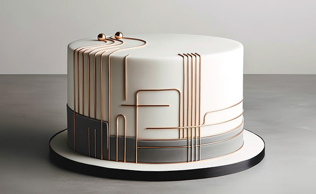 modern minimalistic chic cake