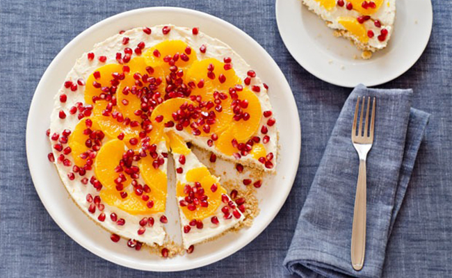 Orange & Pomegranate Cheesecake