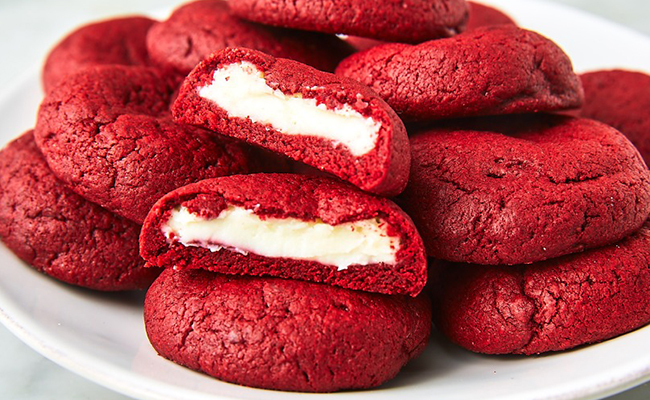 Stuffed Red Velvet Cookies