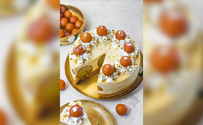 Gulab Jamun Cheesecake