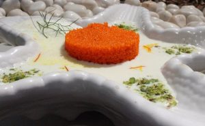 Jalebi Caviar with Rabri Foam