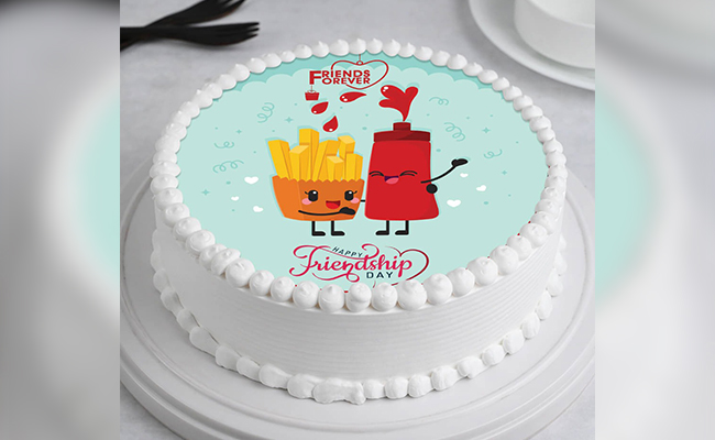 Sweetness with a Happy Friendship Day Cake