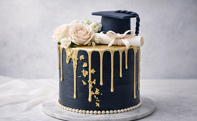 Drip Graduation Cake
