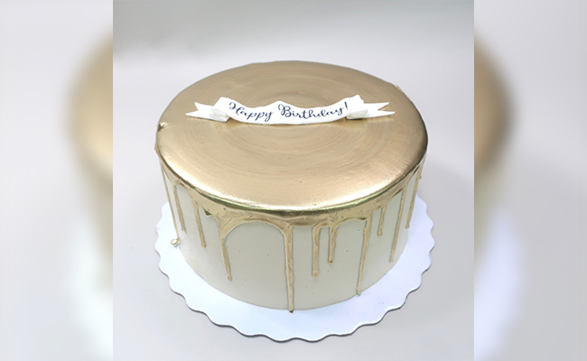 Metallic Drip Cake